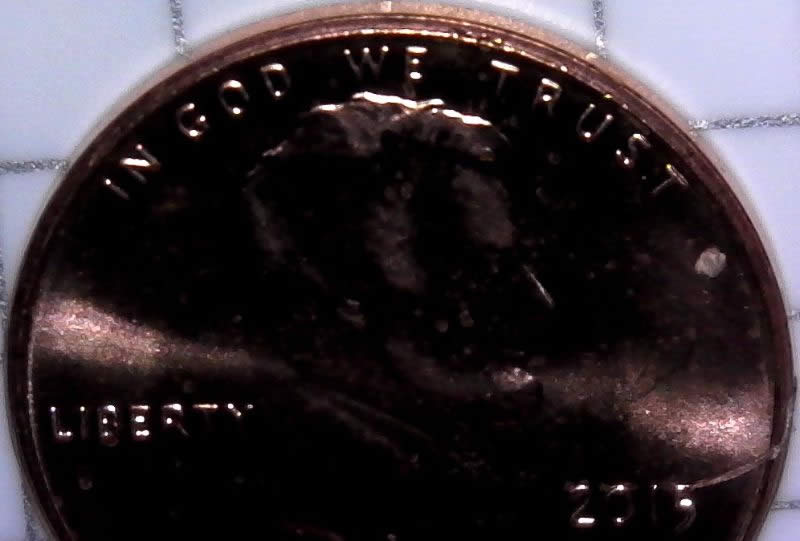 2015-P-Lincoln-Cent-With-Hanging-Piece-Of-Rim-Burr-Attached!-Insane-Find!